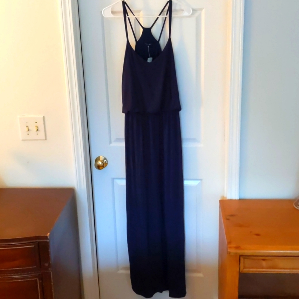 Papermoon Wendilyn Knit Maxi Dress- Navy Size M